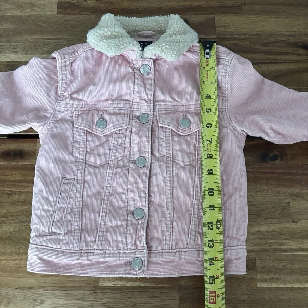 Gap‎ Toddler 3T Pink Corduroy Jacket Shearling Lined Western Neutrals School